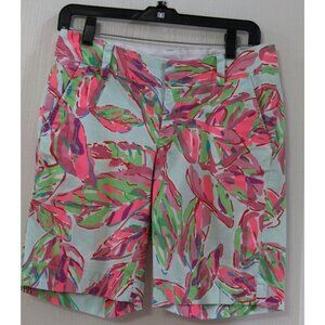 Lilly Pulitzer Size 2 The Chipper Shorts 10” Floral Pockets 100% Cotton